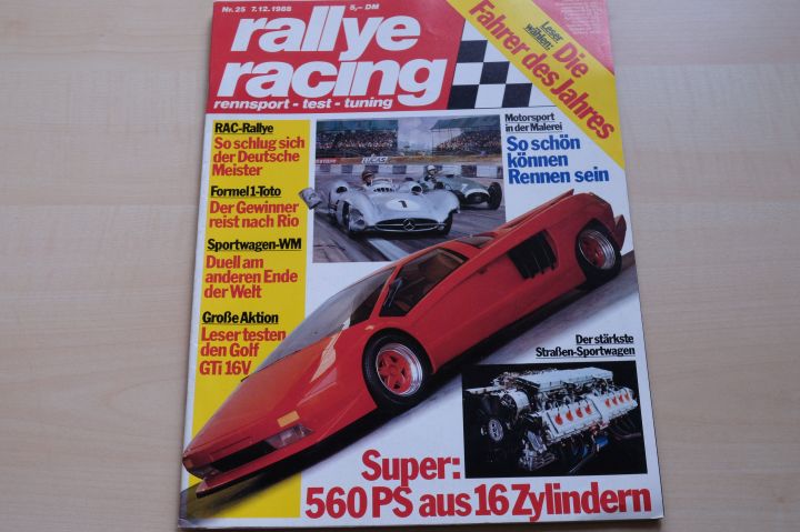 Deckblatt Rallye Racing (25/1988)